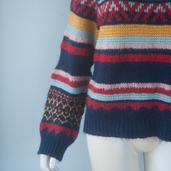 Urban Outfitters Colorful Striped Fair Isle Sweater - Picture 8 of 15